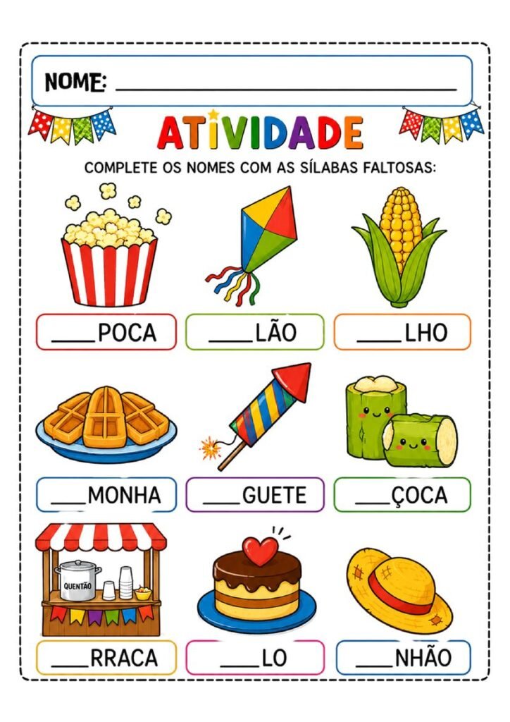 Atividades juninas educação infantil prontas para alfabetização página 1